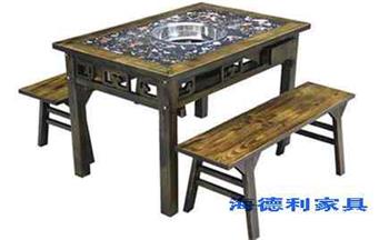 大理石電磁爐火鍋桌